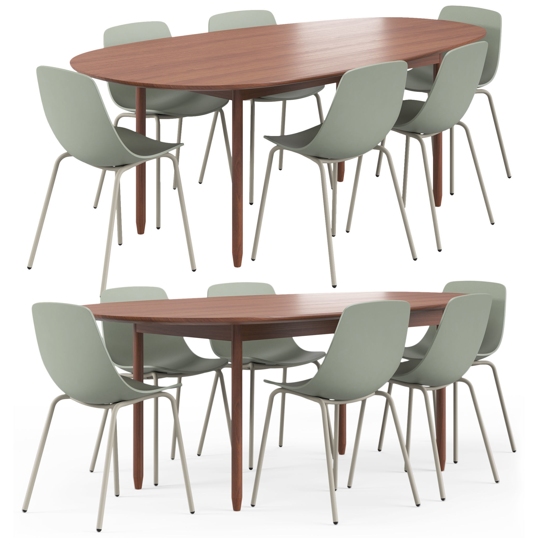 Clean Cut Chair Swole 82in Dining Table 3D model CGTrader