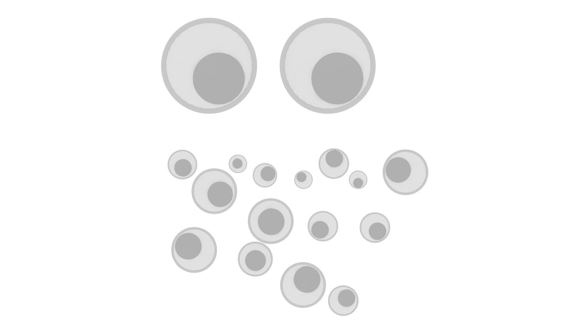 Google Eyes Set 3D model CGTrader