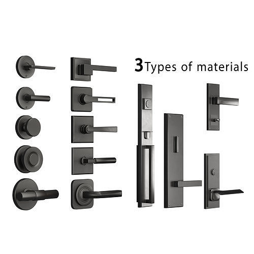 Door handle modern collection 01 3D model CGTrader