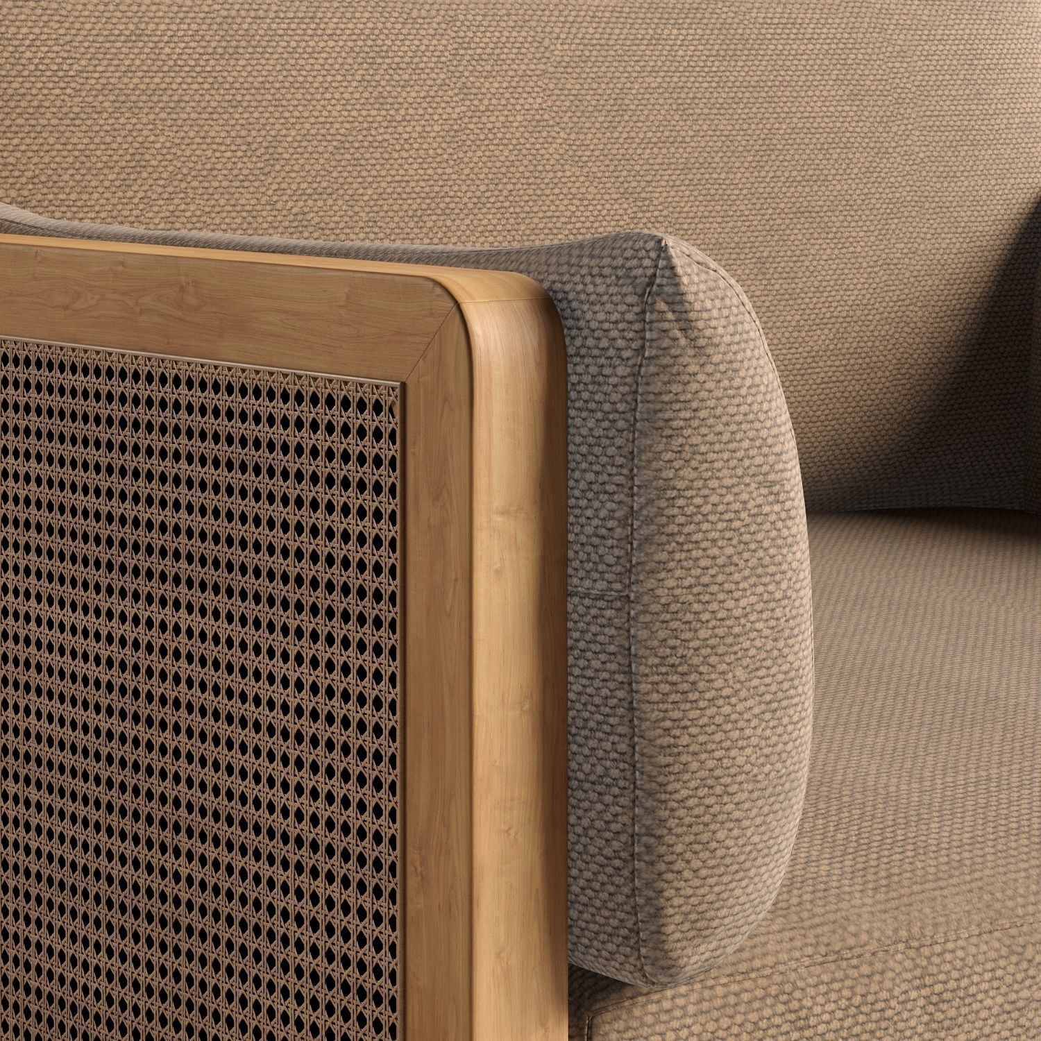 Adairs Arna 1 Seater Oat Rattan Chair 3D model CGTrader