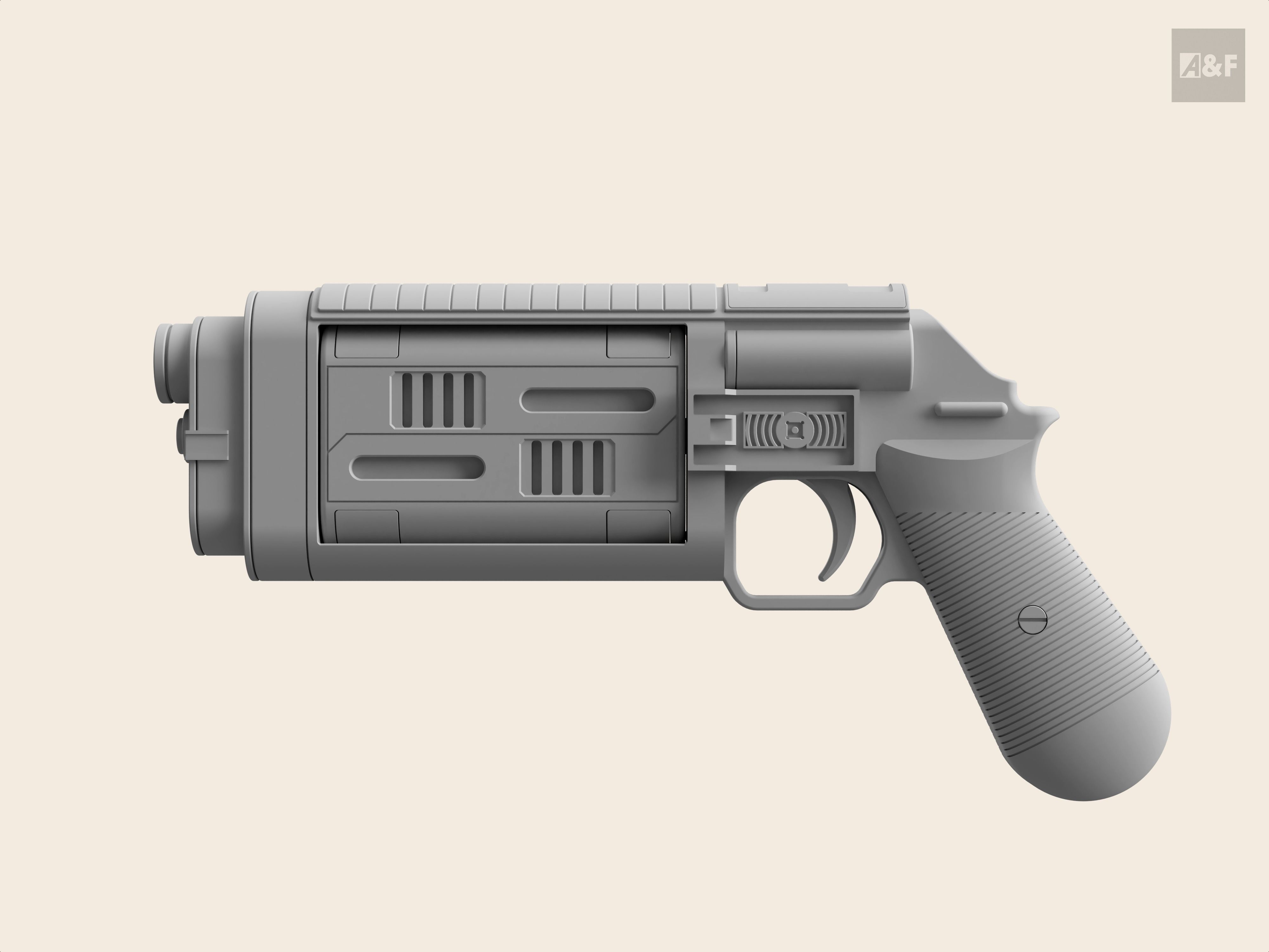 Cassian Andor Bryar Blaster Pistol free 3D model 3D printable | CGTrader