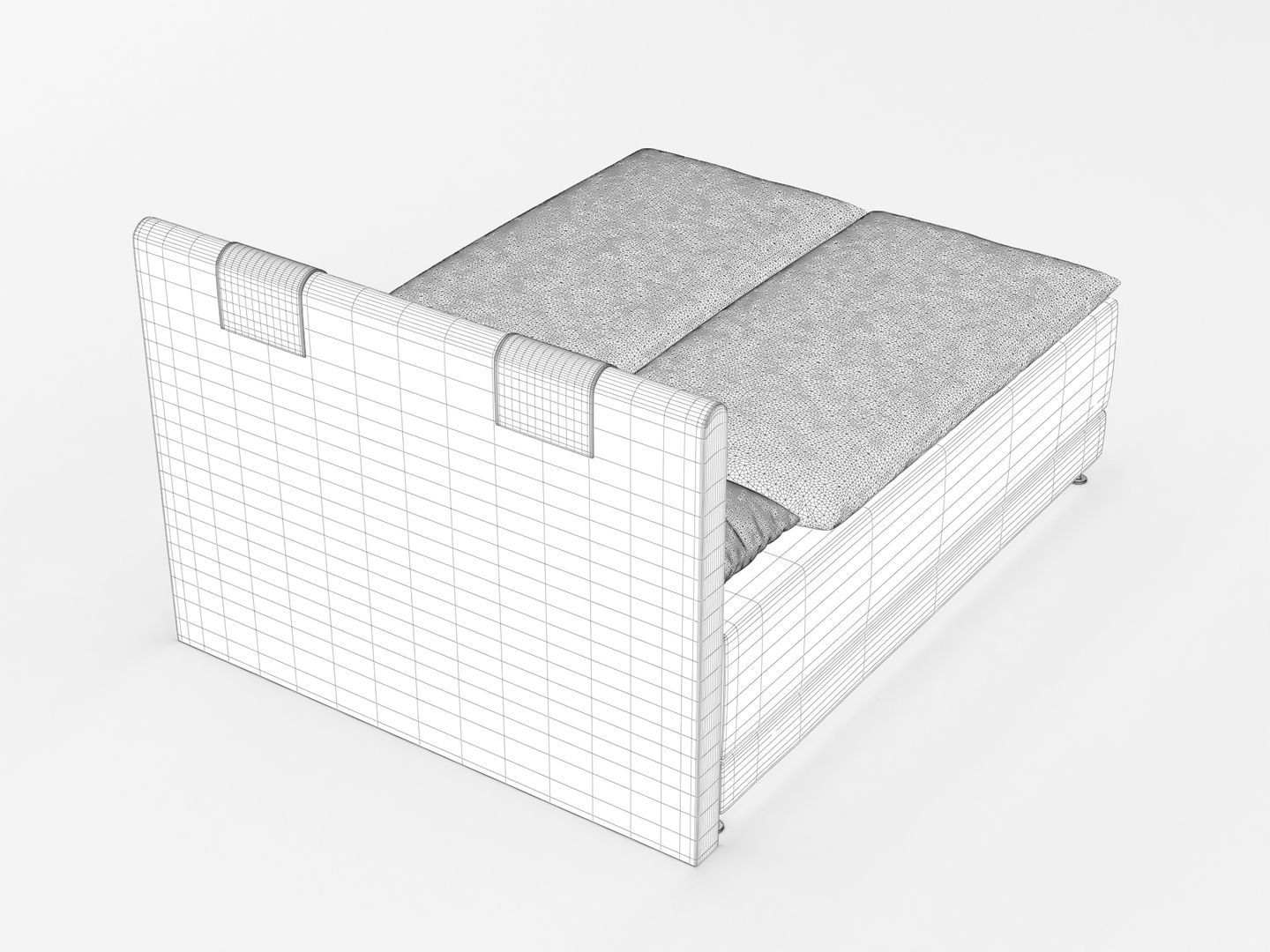 Single Bed x 2 3D model CGTrader