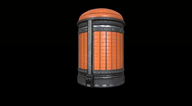 PBR SCI -FI Cistern Low-poly 3D model