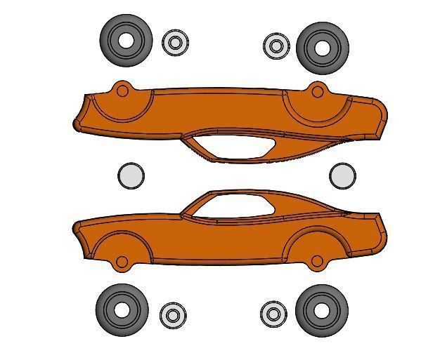 Block car 3D model 3D printable CGTrader