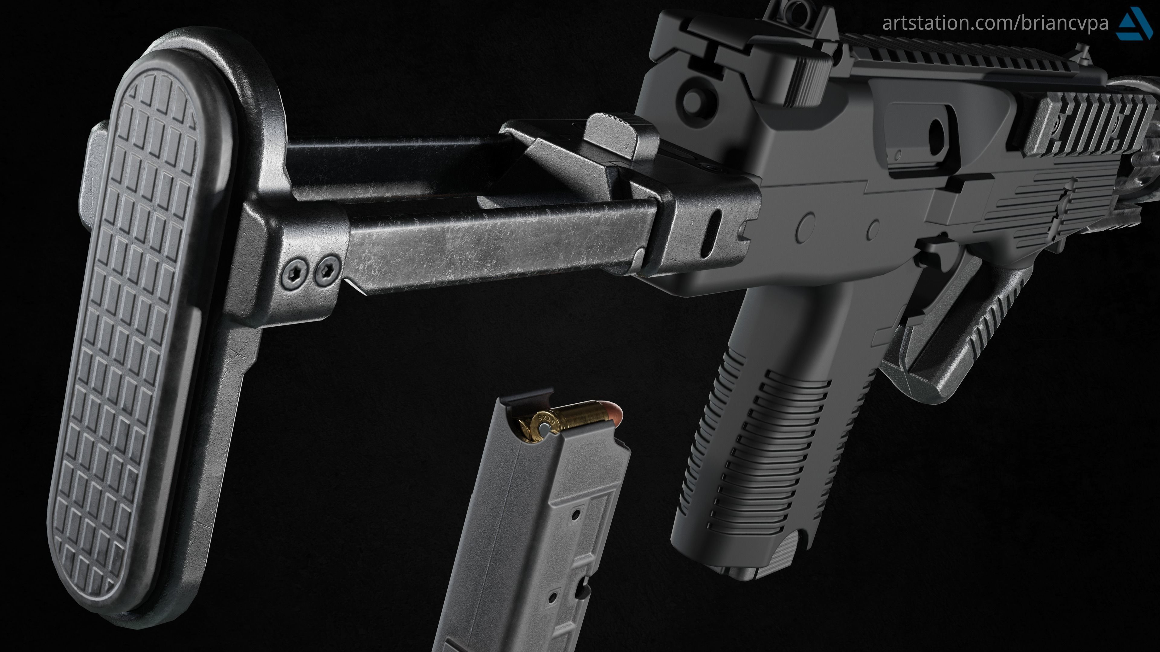 3D model Brugger and Thomet MP9 Expansion Pack VR / AR / low-poly ...