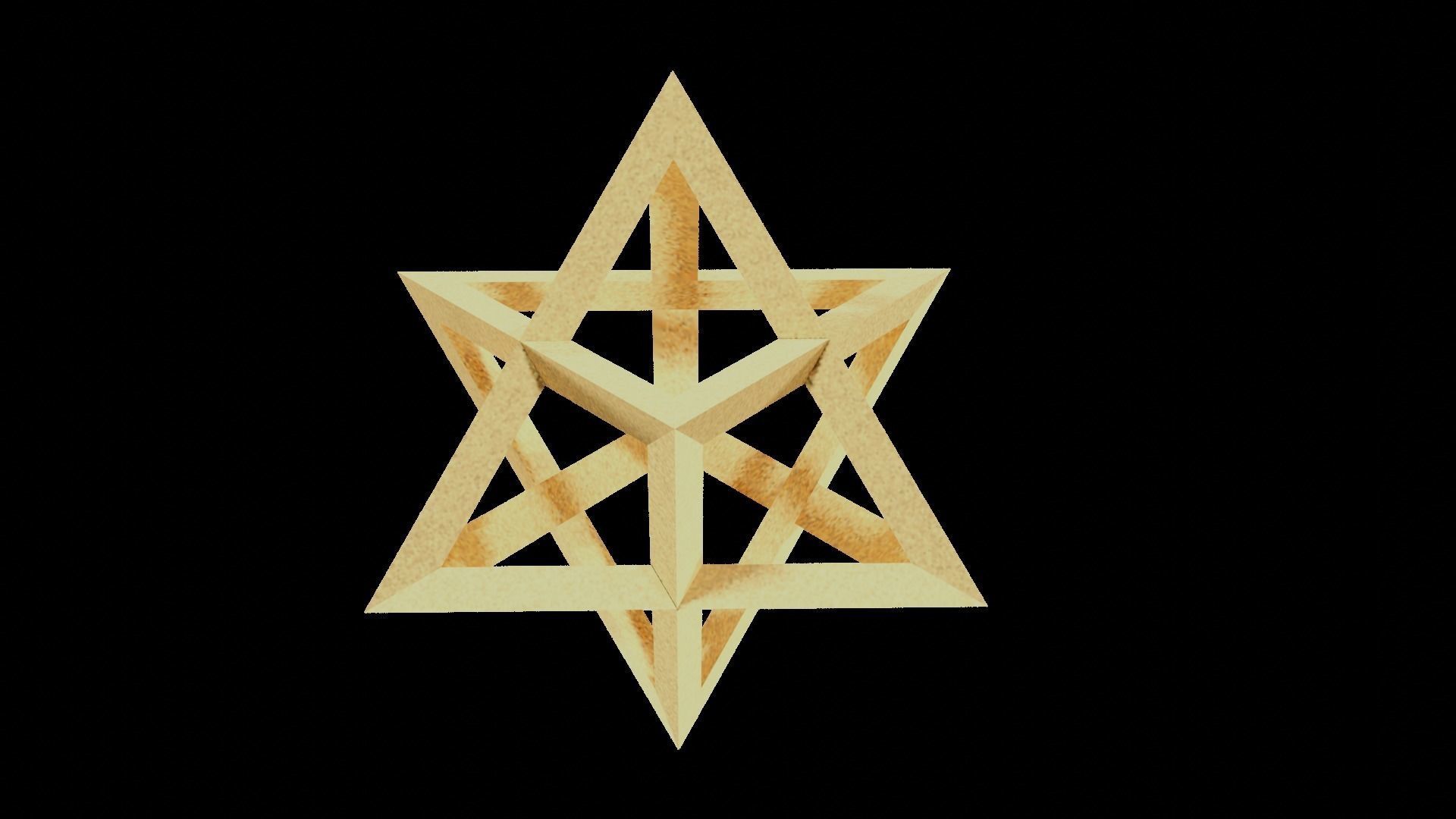 3D model Merkaba 3d low poly golden triangle VR / AR / low-poly | CGTrader