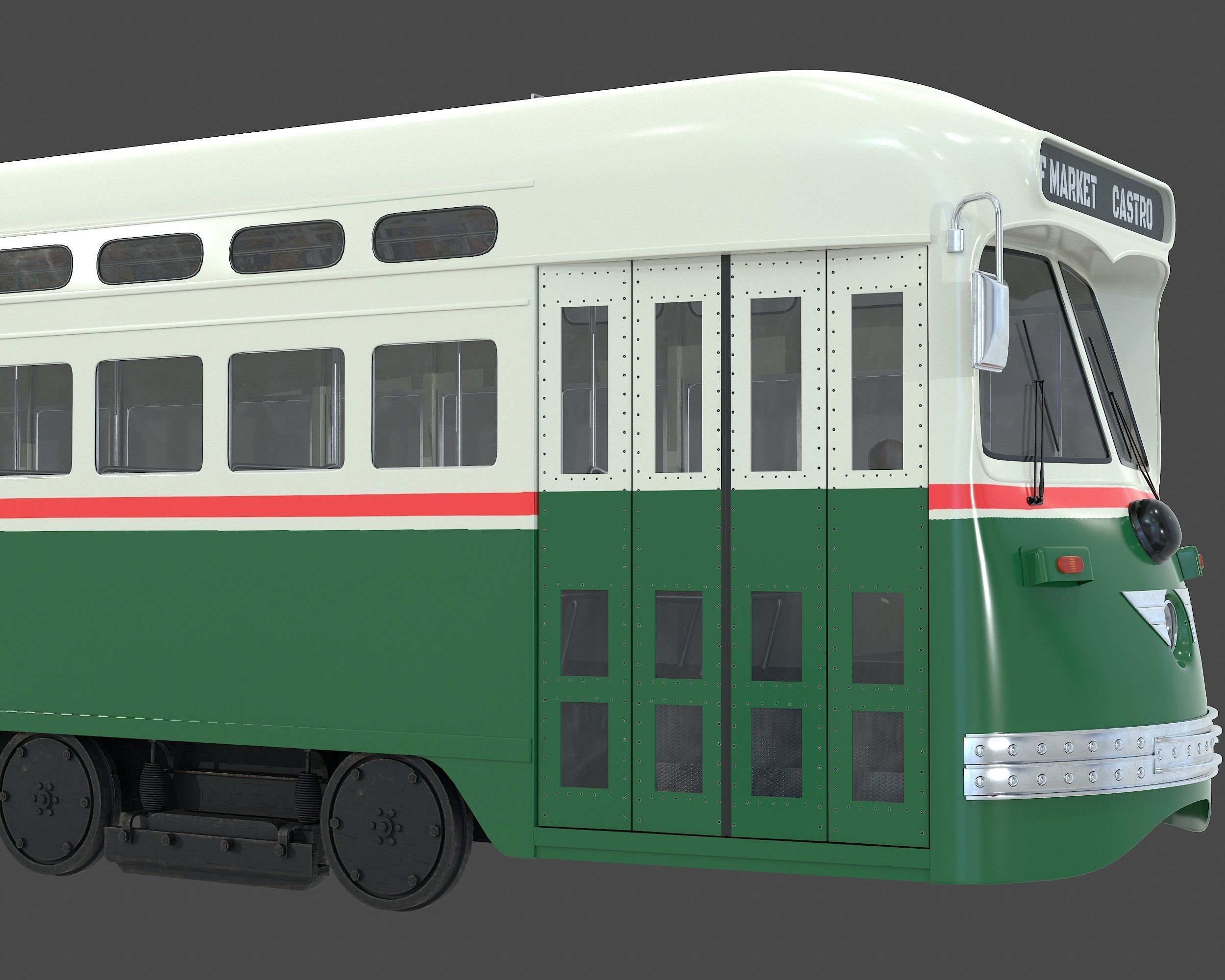 PCC Trolley Car Municipal Retro Railway 3D model CGTrader