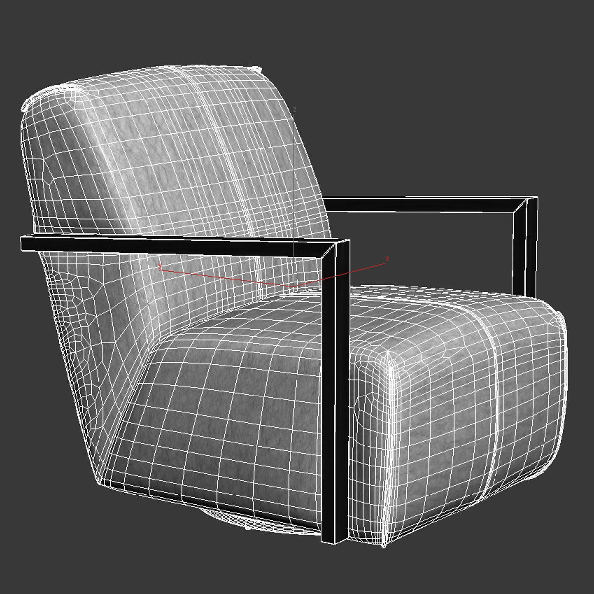 Arhaus Walsh Leather Glider Armchair 3D model CGTrader