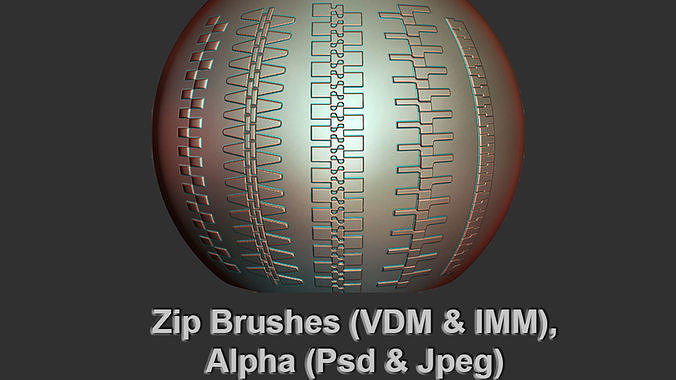 13 Zip Brushes and Alpha Maps  3D model