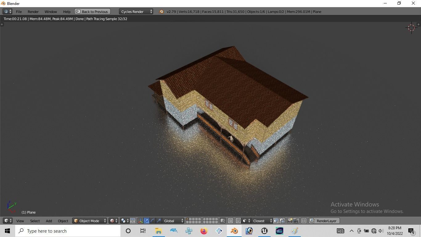 Rumah kayu panggung tingkat 001-002 3D model | CGTrader