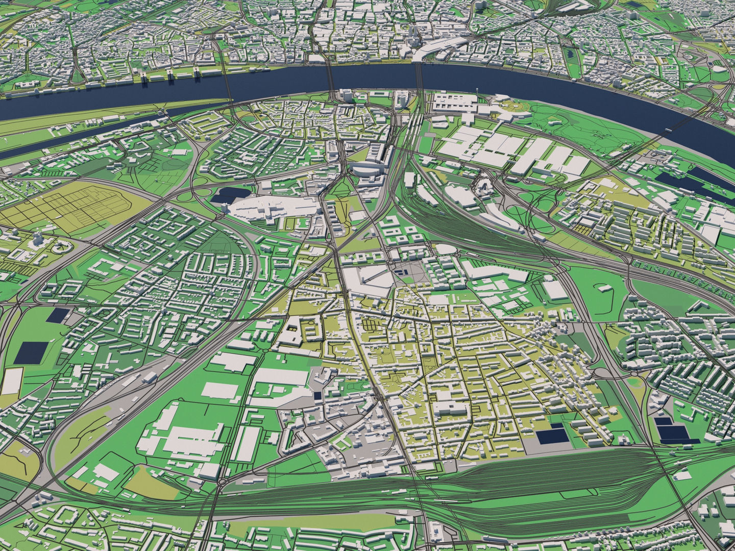 Cologne Germany 30x30km 3D City Map 3D model | CGTrader