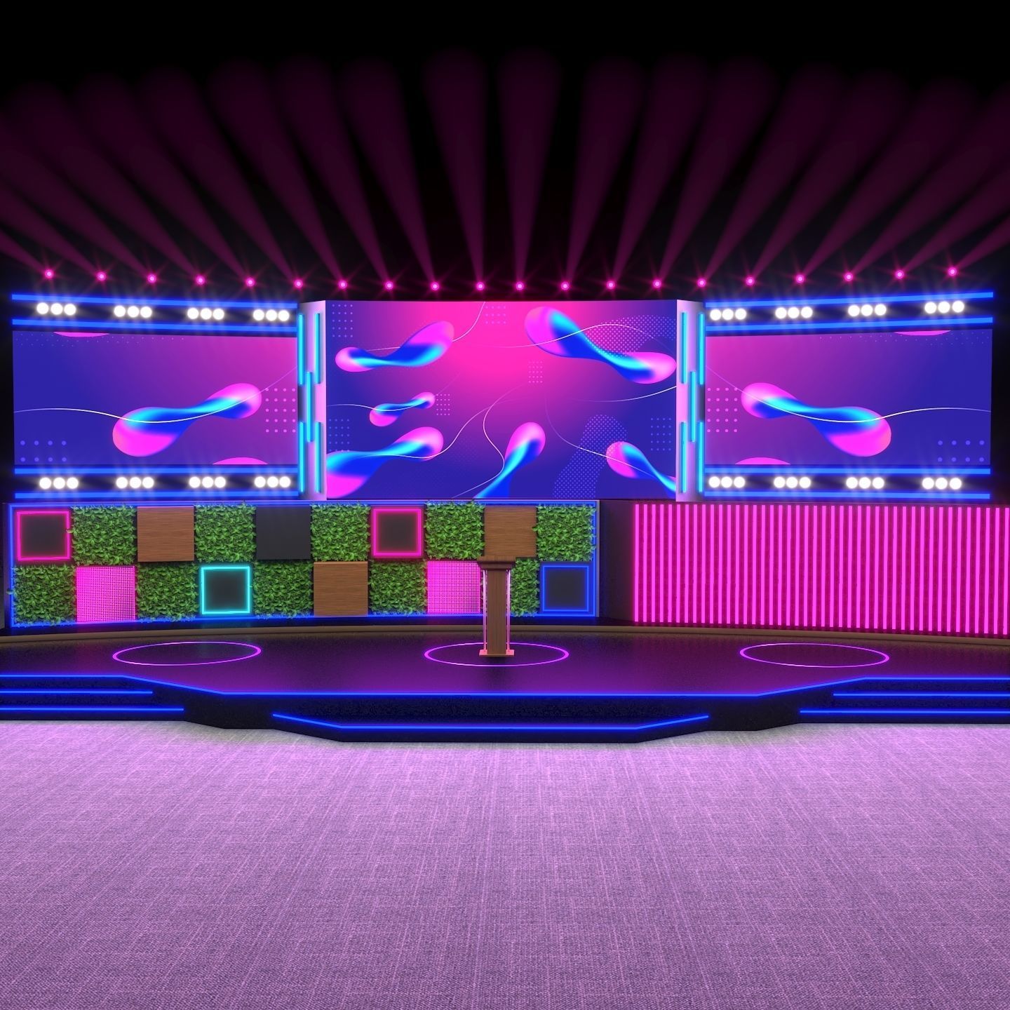 Simple Virtual Stage Virtual Stage 3D model | CGTrader