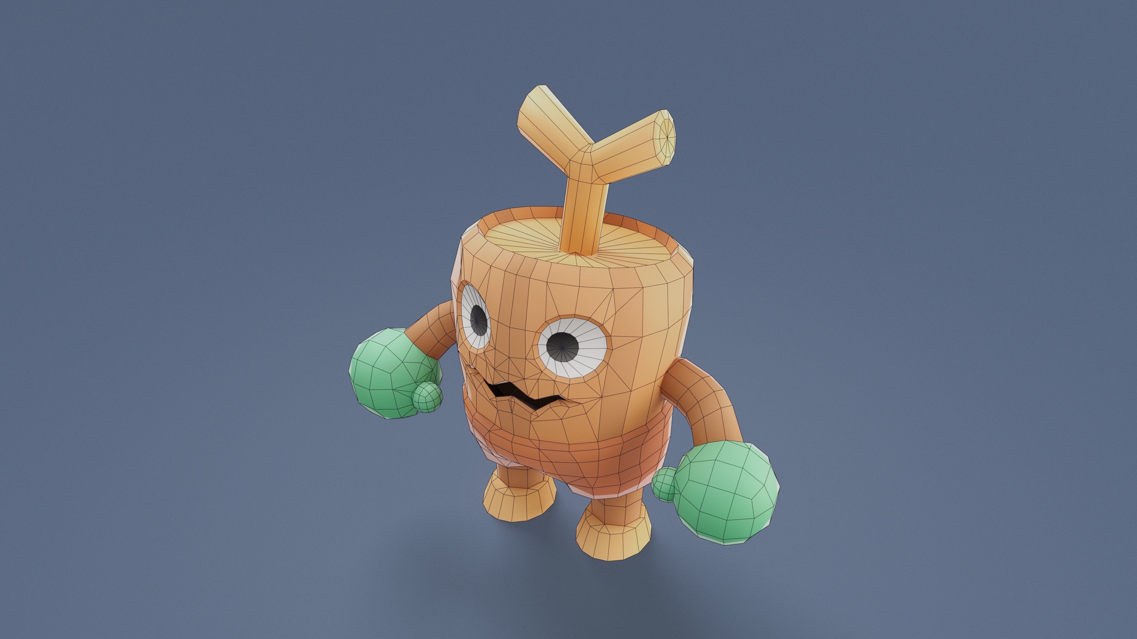 3D model Cartoon Characters - Evolution Stumpy Warrior VR / AR / low ...