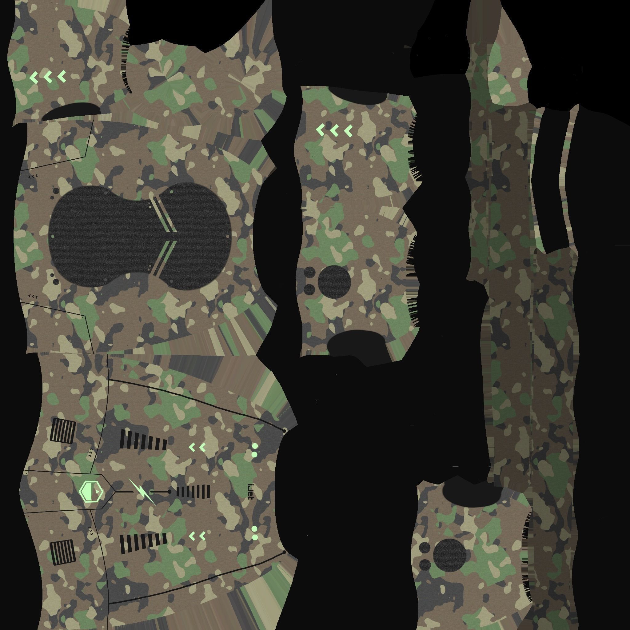 3D model Jetpack I08 Green Camouflage - SciFi Character Design VR / AR ...