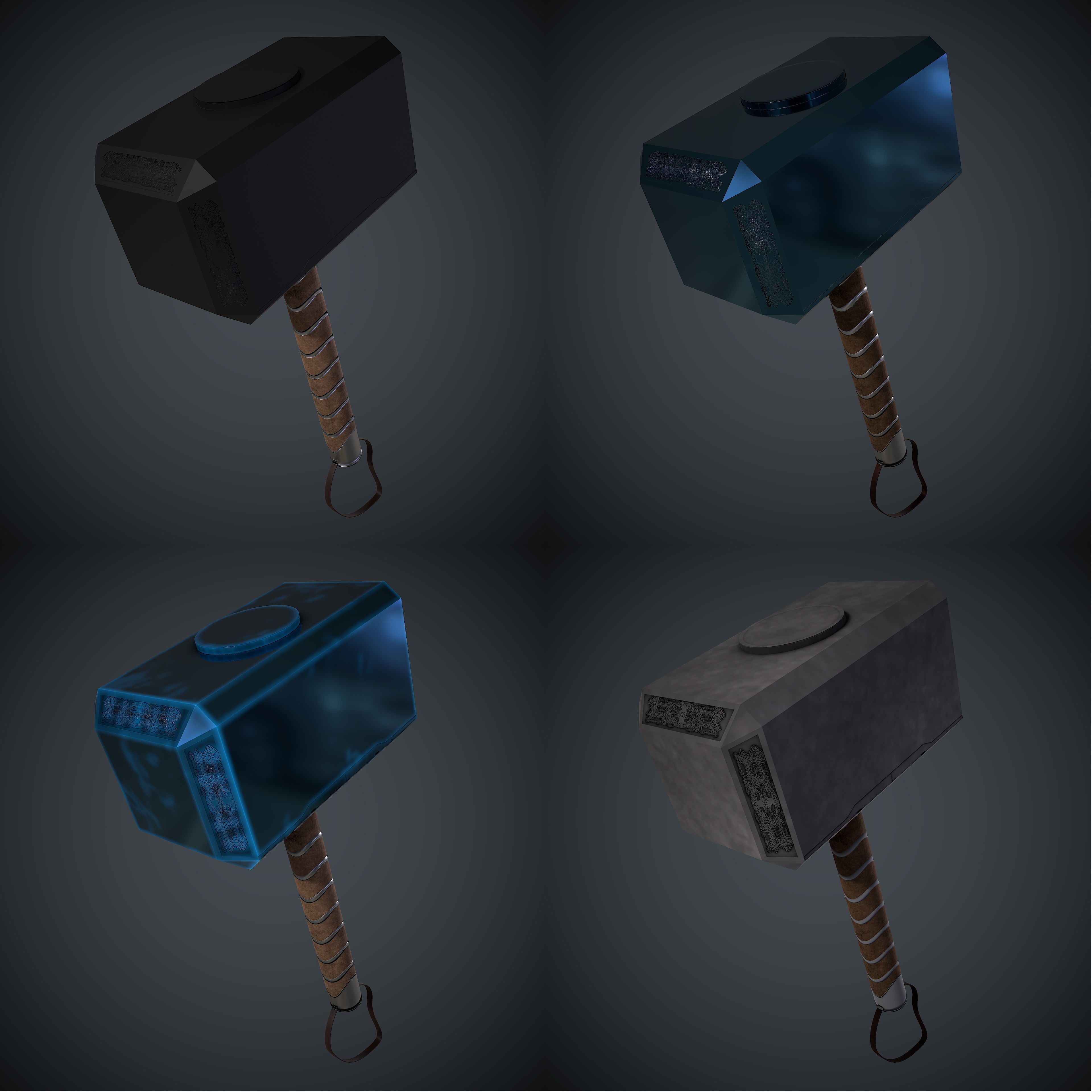 3d Model Mjolnir Thor Hammer 3d Model Marvel Comics Avengers Vr Ar