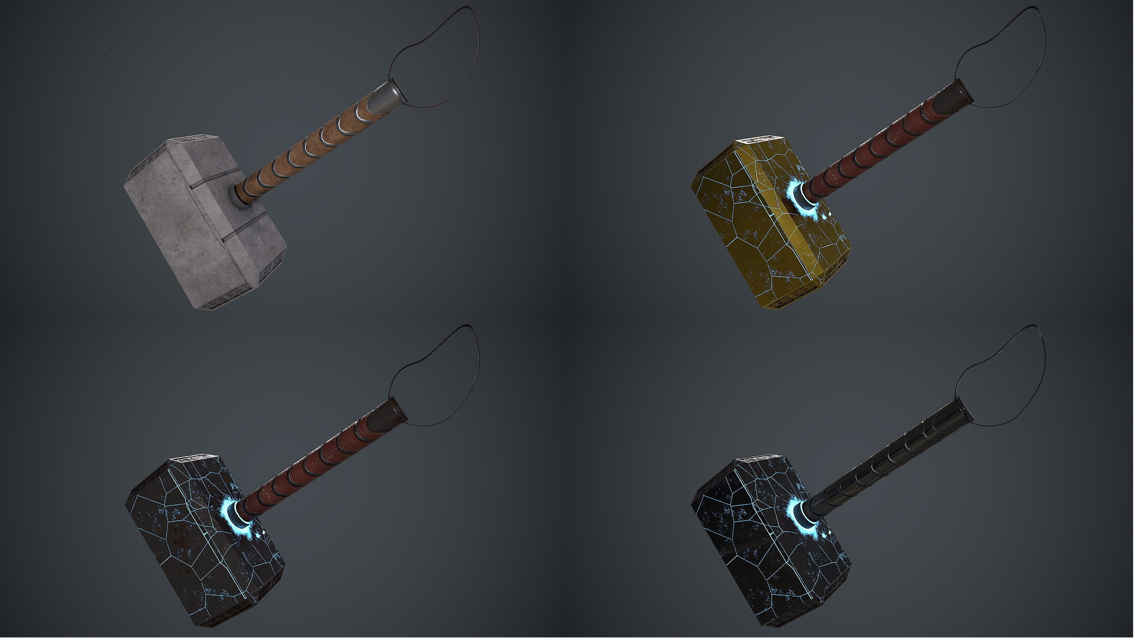 3d Model Mjolnir Thor Hammer 3d Model Marvel Comics Avengers Vr Ar