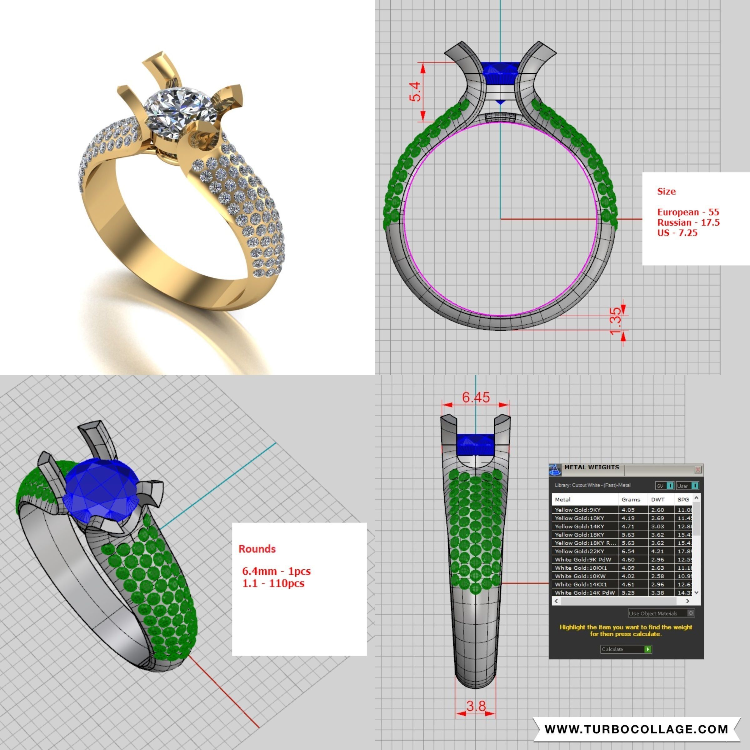 Big collection of designed rings for manufacturing 3D model 3D ...