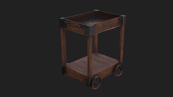 Push Cart 3D Model Low-poly 3D model