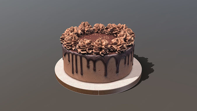 3D model Chocolate Gateau VR / AR / low-poly | CGTrader