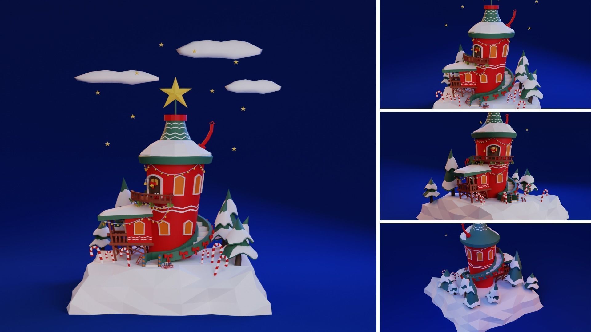 Low poly christmas