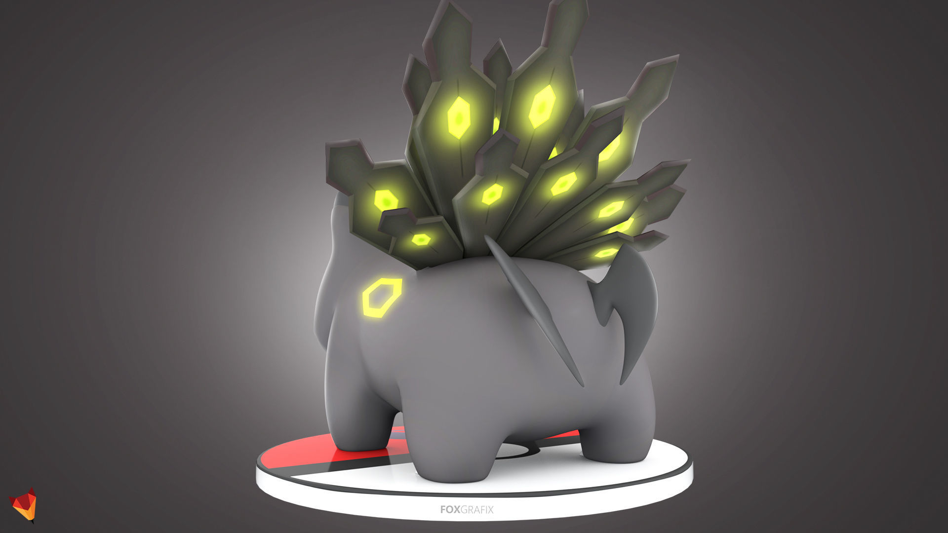 3D model Pokemon Bulbasaur Dark Type Concept VR / AR / low-poly | CGTrader