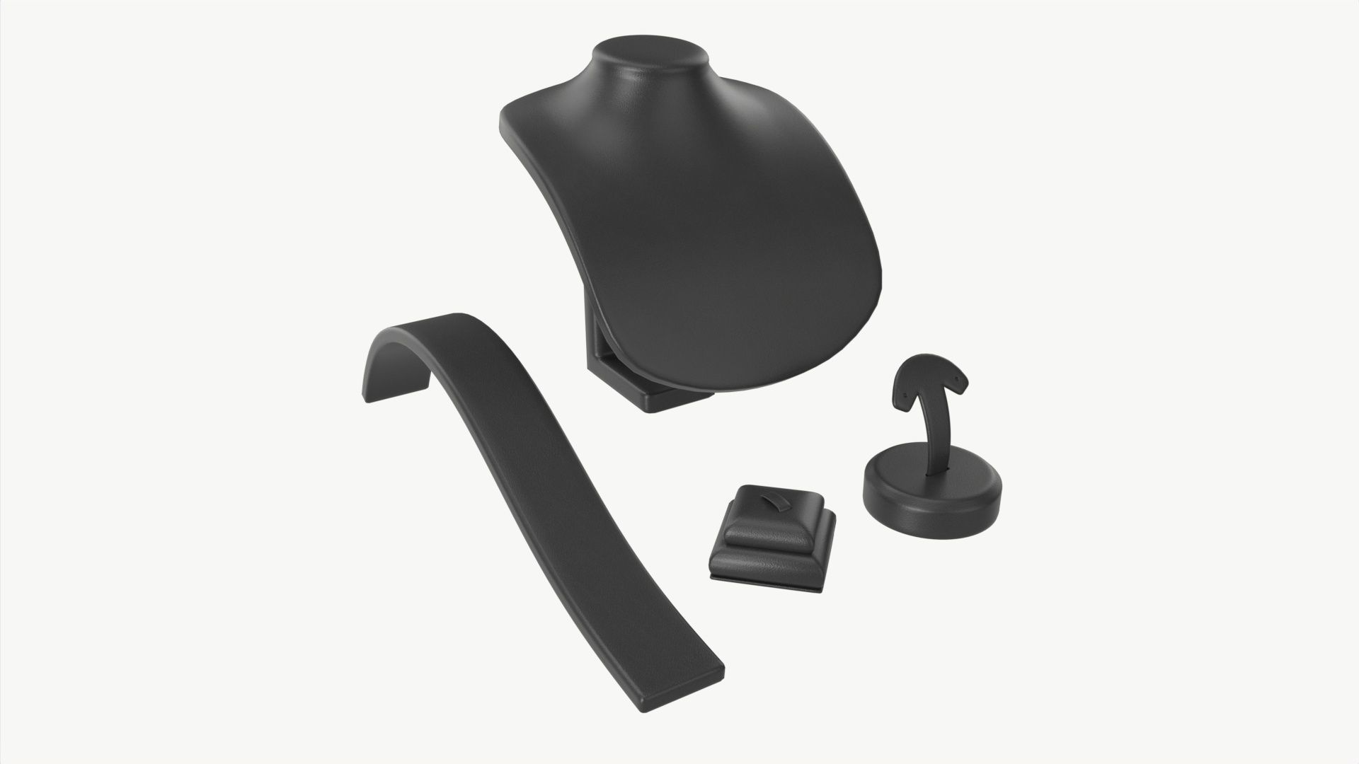 Leather Jewelry Display Stands 3D model CGTrader