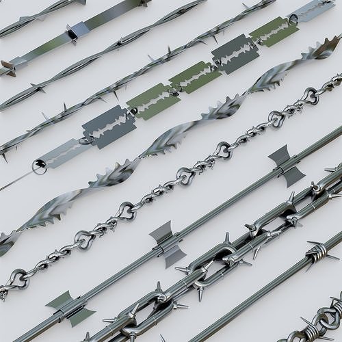 Barbed wire 3D model CGTrader