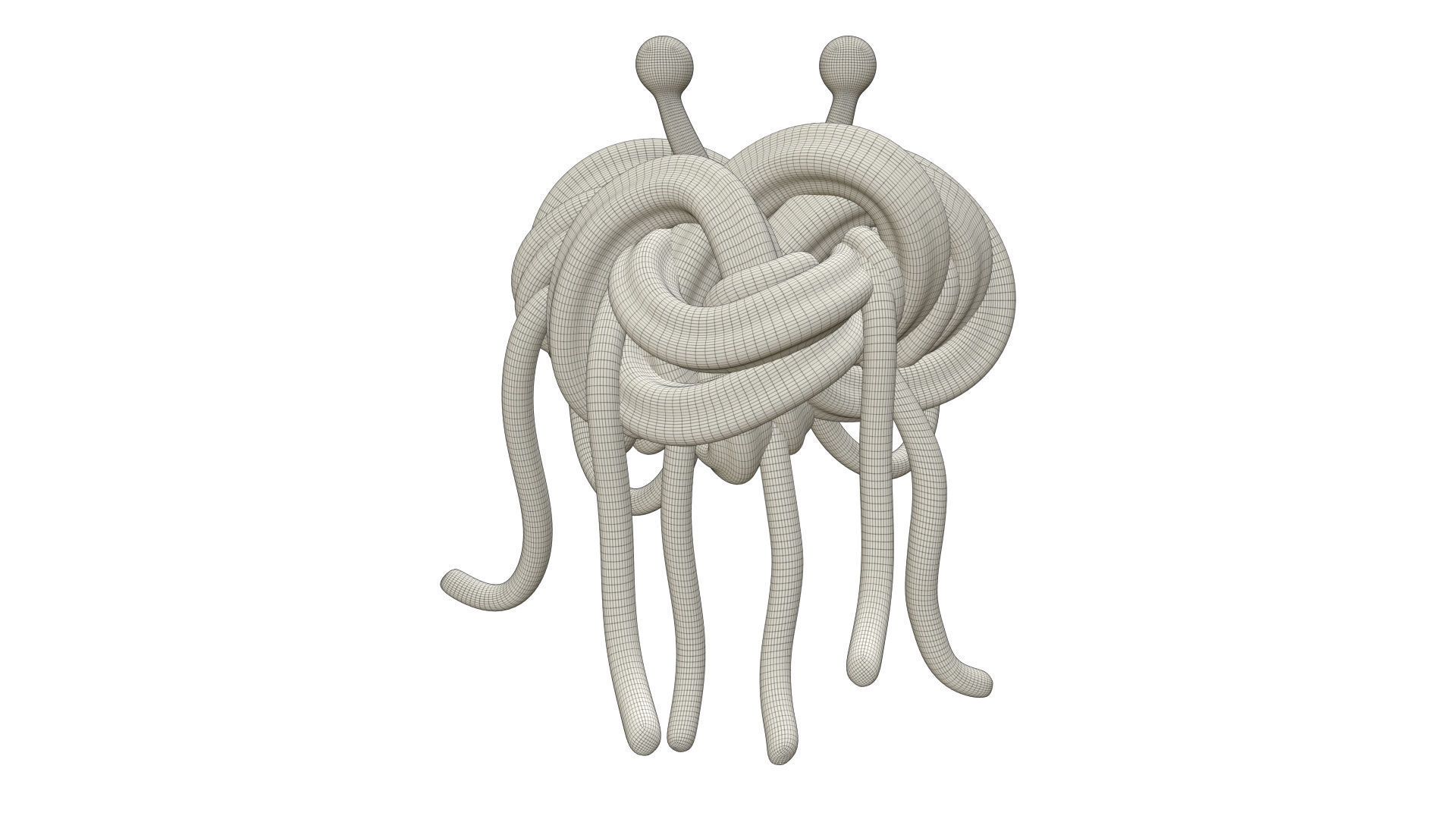 Pastafarian God Flying Spaghetti Monster 3D model CGTrader