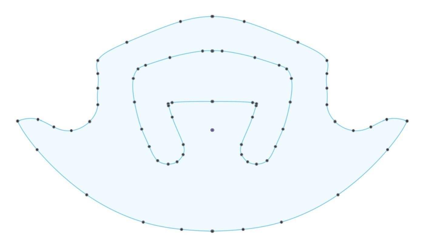 Mustache Template Scale to fit Cut out your own Mustache free 3D model