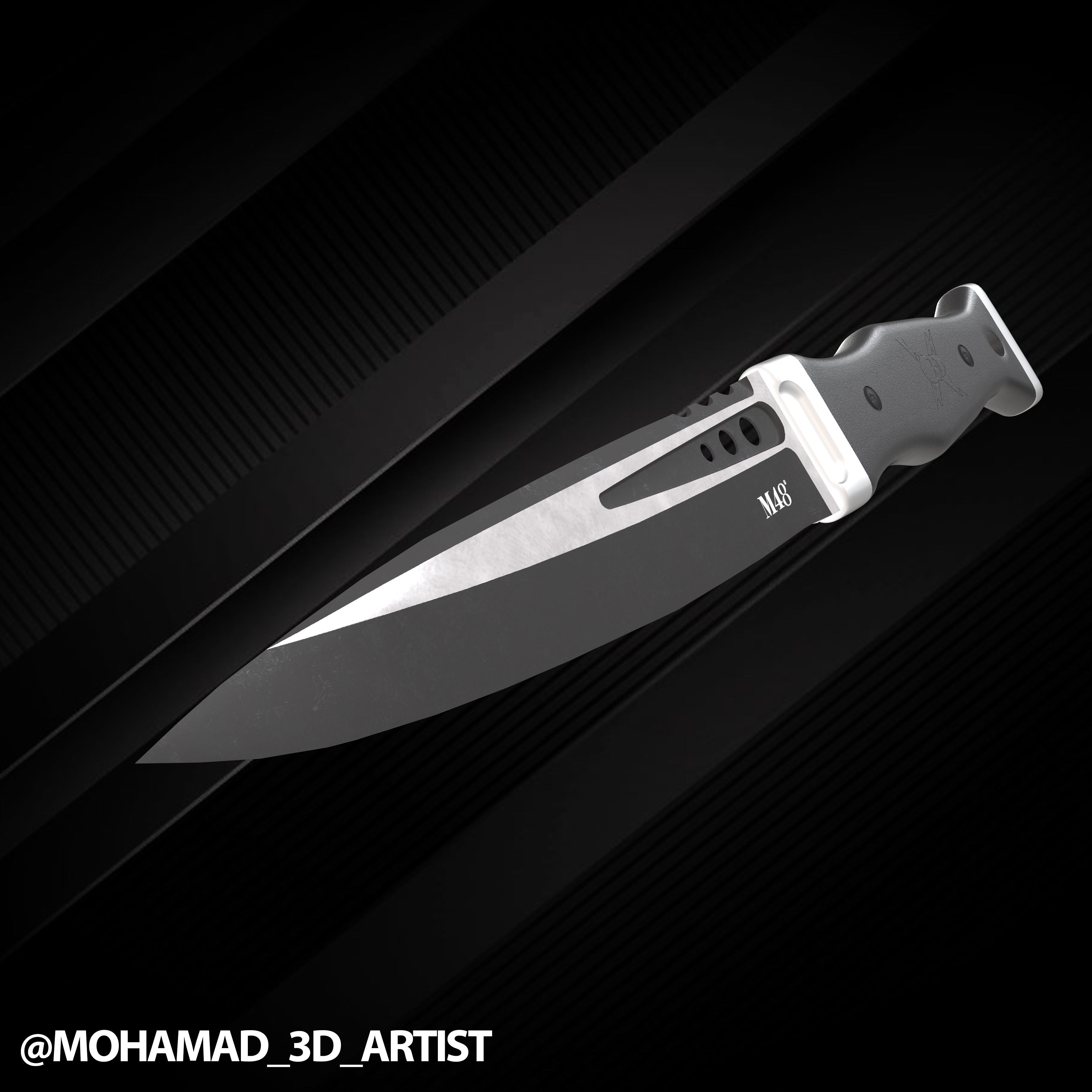 tactical knife Highland Scottish free VR / AR / lowpoly 3D model CGTrader