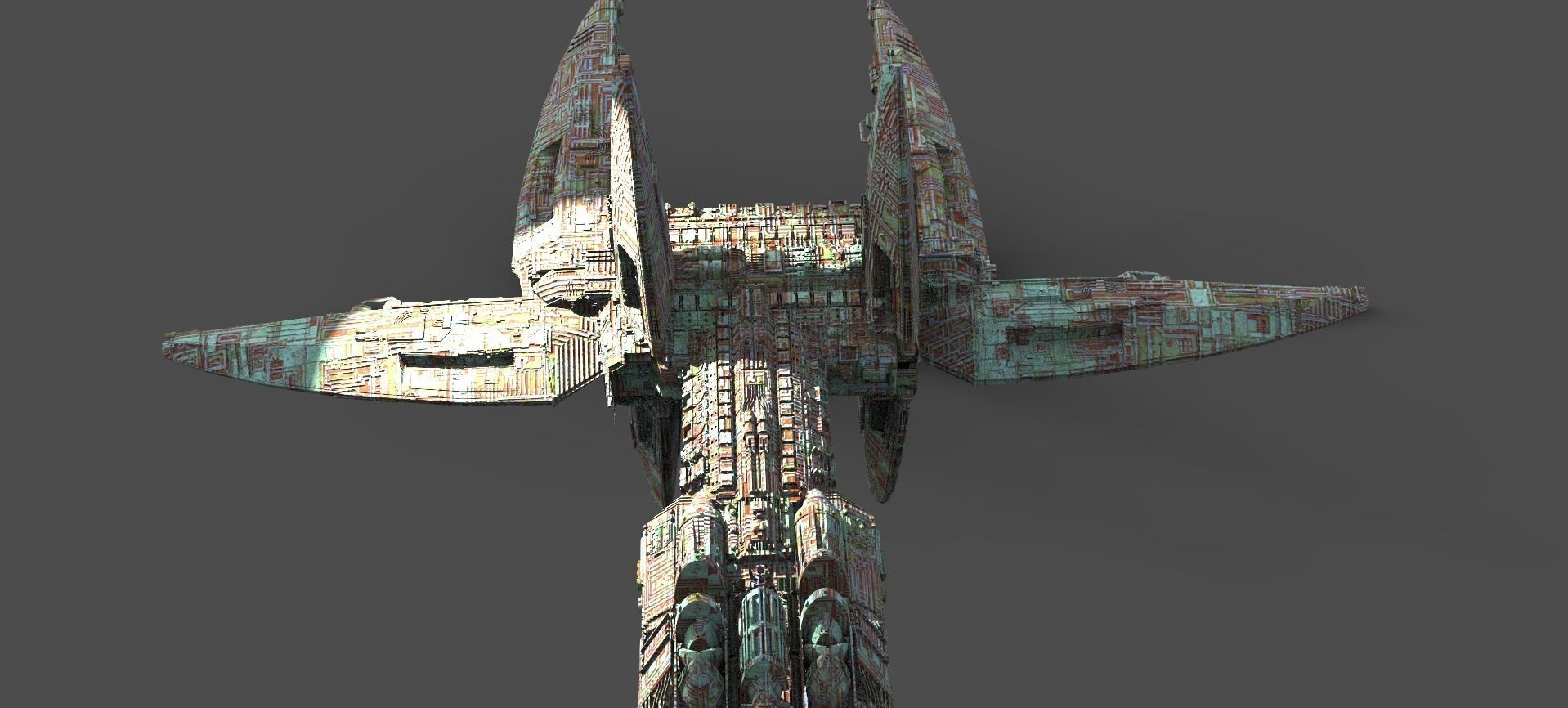 Wraith Destroyer Ship 2 3D model CGTrader