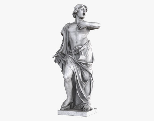 3D model Tenor Antique Statue Granite VR / AR / lowpoly CGTrader