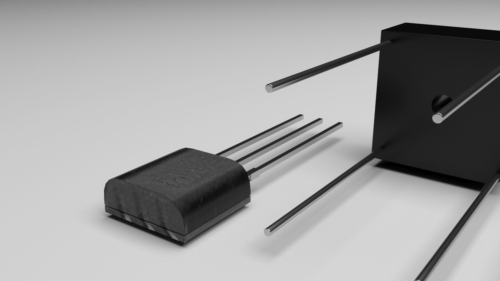 Electronic Components Set 3D model CGTrader