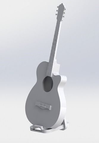Basic Guitar free 3D model 3D printable | CGTrader
