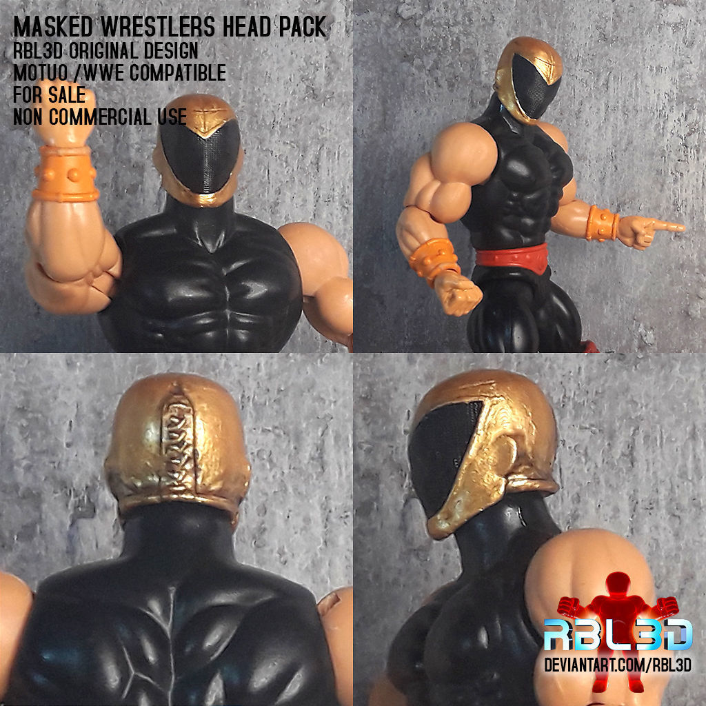 Masked Wrestlers Heads pack 1 -Motuo and WWE compatible- 3D model 3D ...