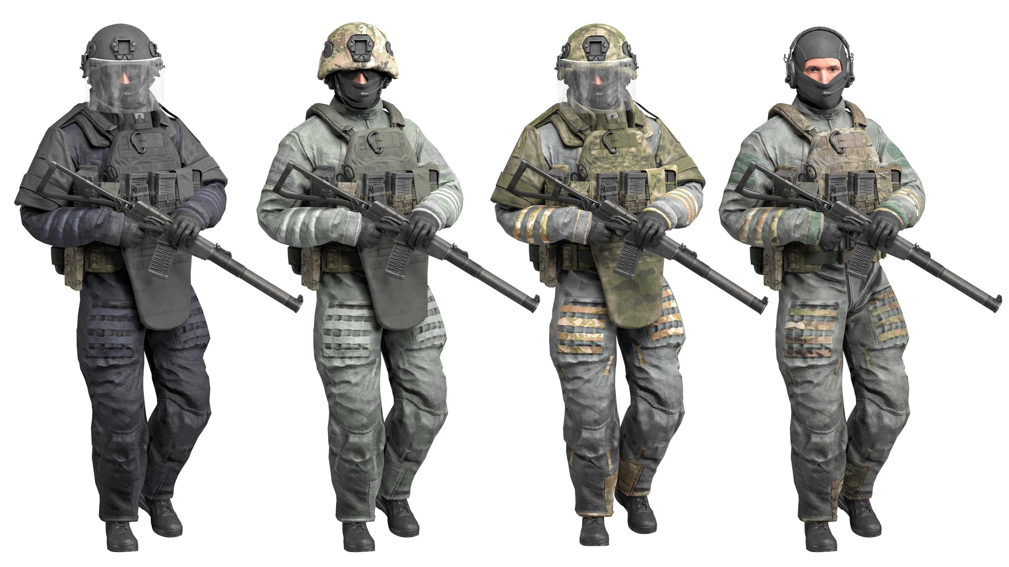 3D model MILITARY Game Ready Fort Fortres Frag Suit VR / AR / low-poly ...