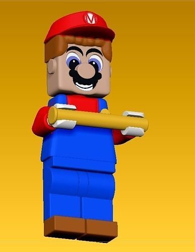 LEGO Personnage Géant Toilet Paper Mario - Idée Cadeau Originale - Neuf