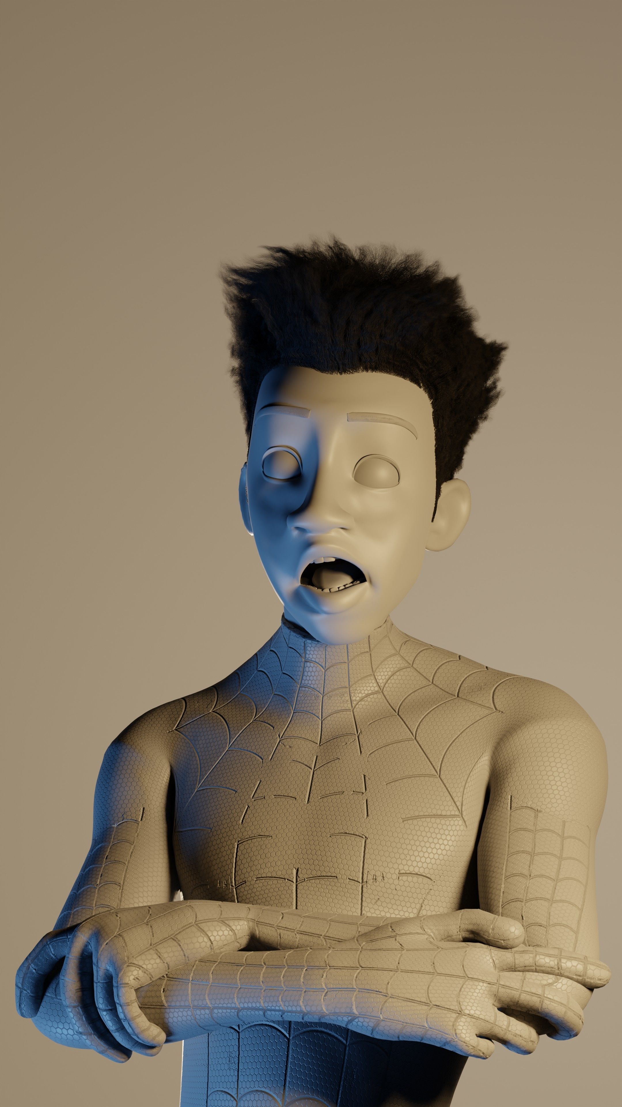 Spiderverse Models Miles Morales - From Spider Into To The Spider verse 3D model rigged ...