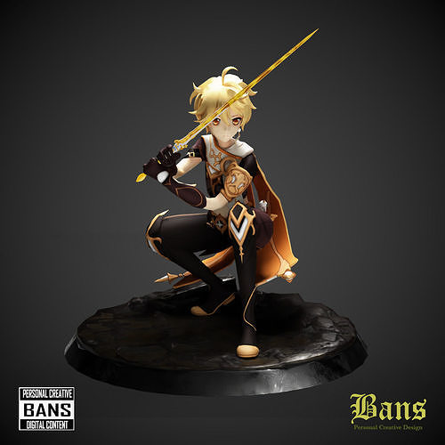 3D Print Action Figure Aether Genshin Impact 3D model 3D printable