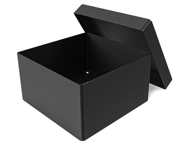 3D model Cardboard box black 07 VR / AR / lowpoly CGTrader