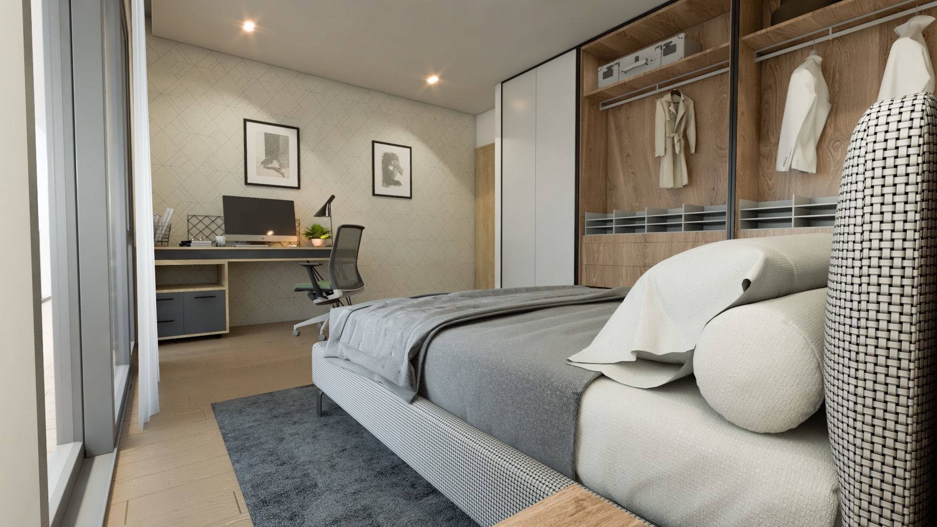 Bedroom Interior Scene for Sketchup and Vray Render 3D model 3D model ...