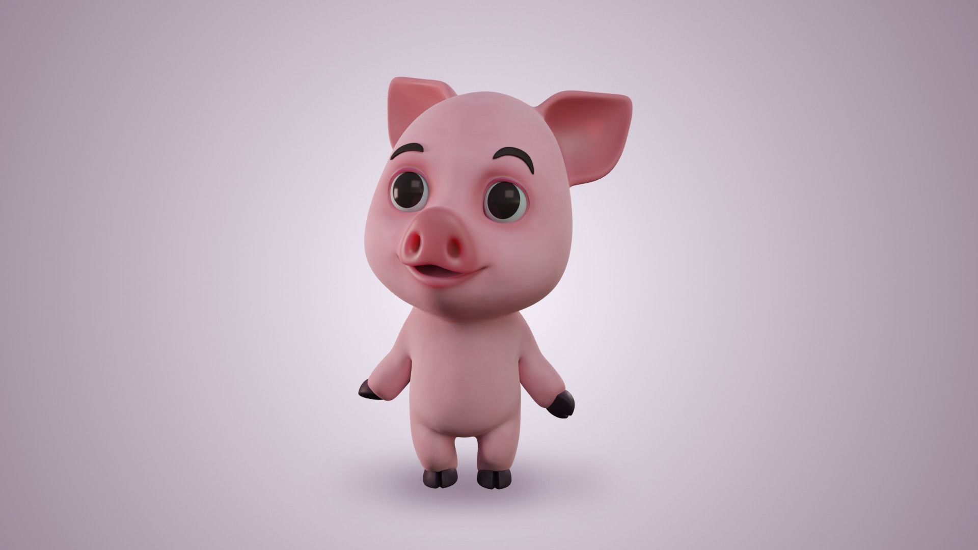 3D model Cutsie Piggy VR / AR / low-poly | CGTrader