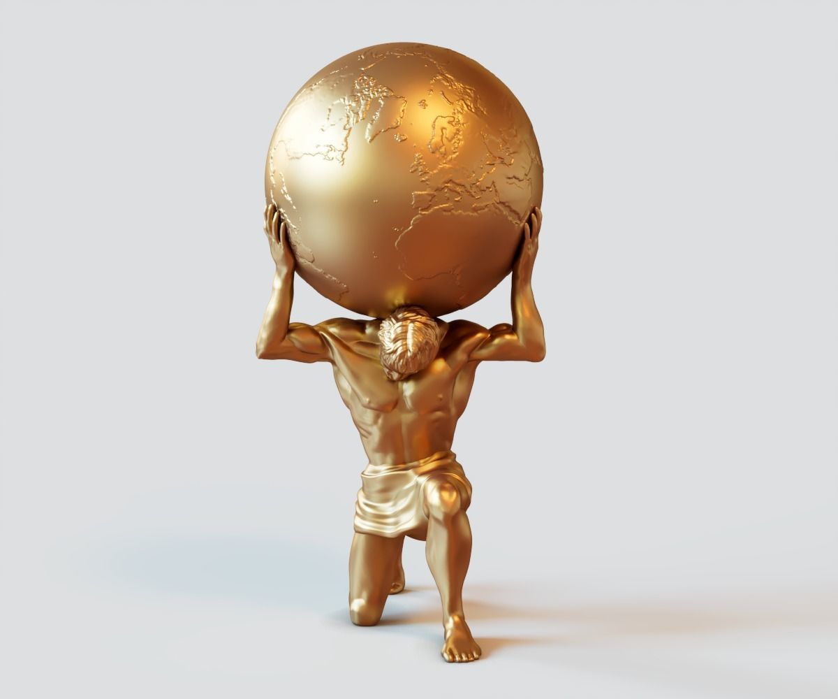 hercules holding the world 3D model 3D printable CGTrader