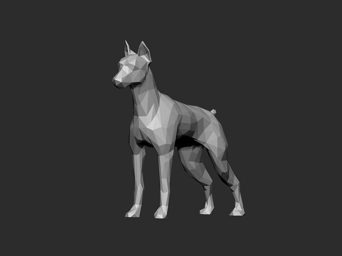Mini doberman 3D model 3D printable | CGTrader