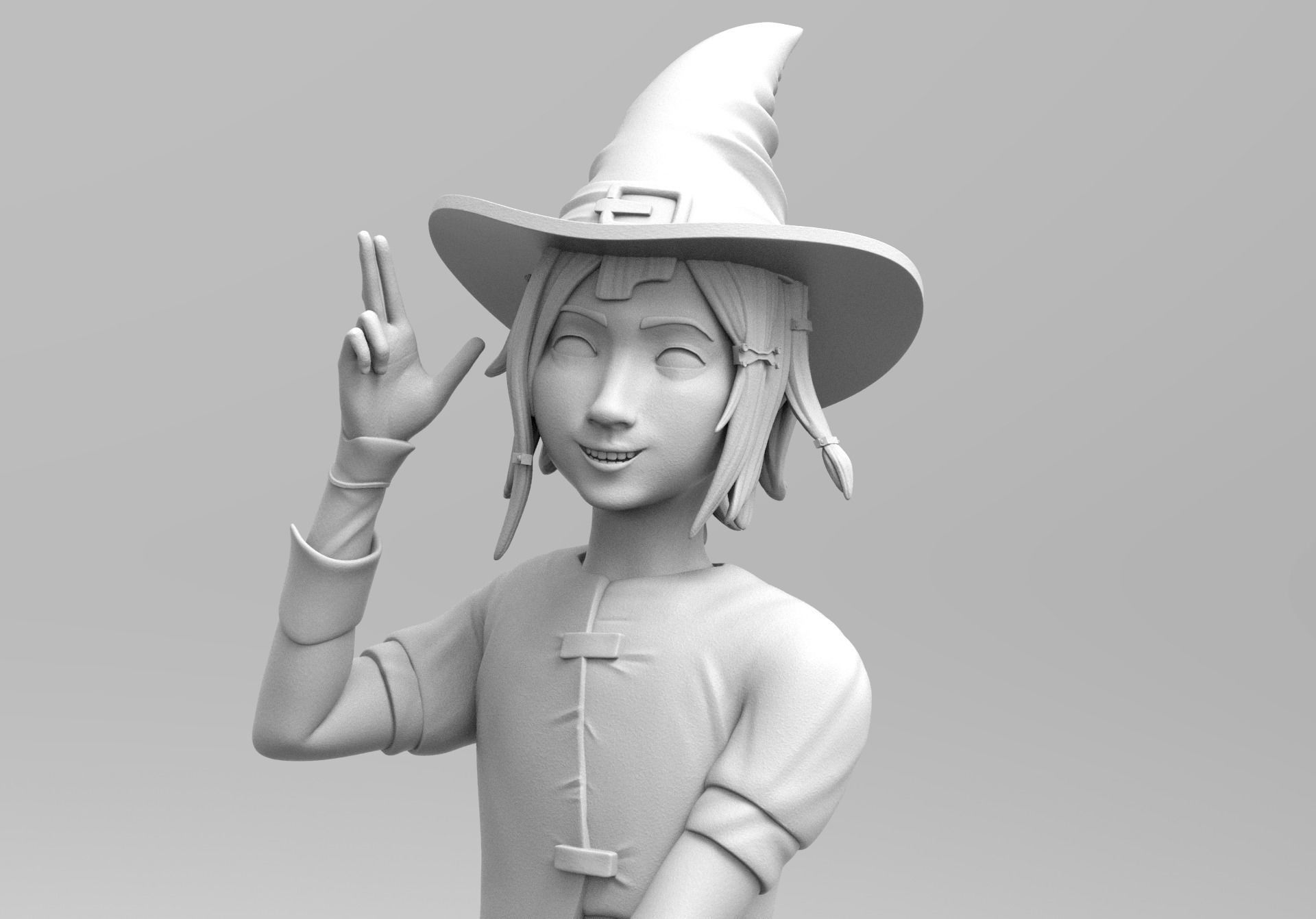 Powder Witch Arcane 3D model 3D printable CGTrader