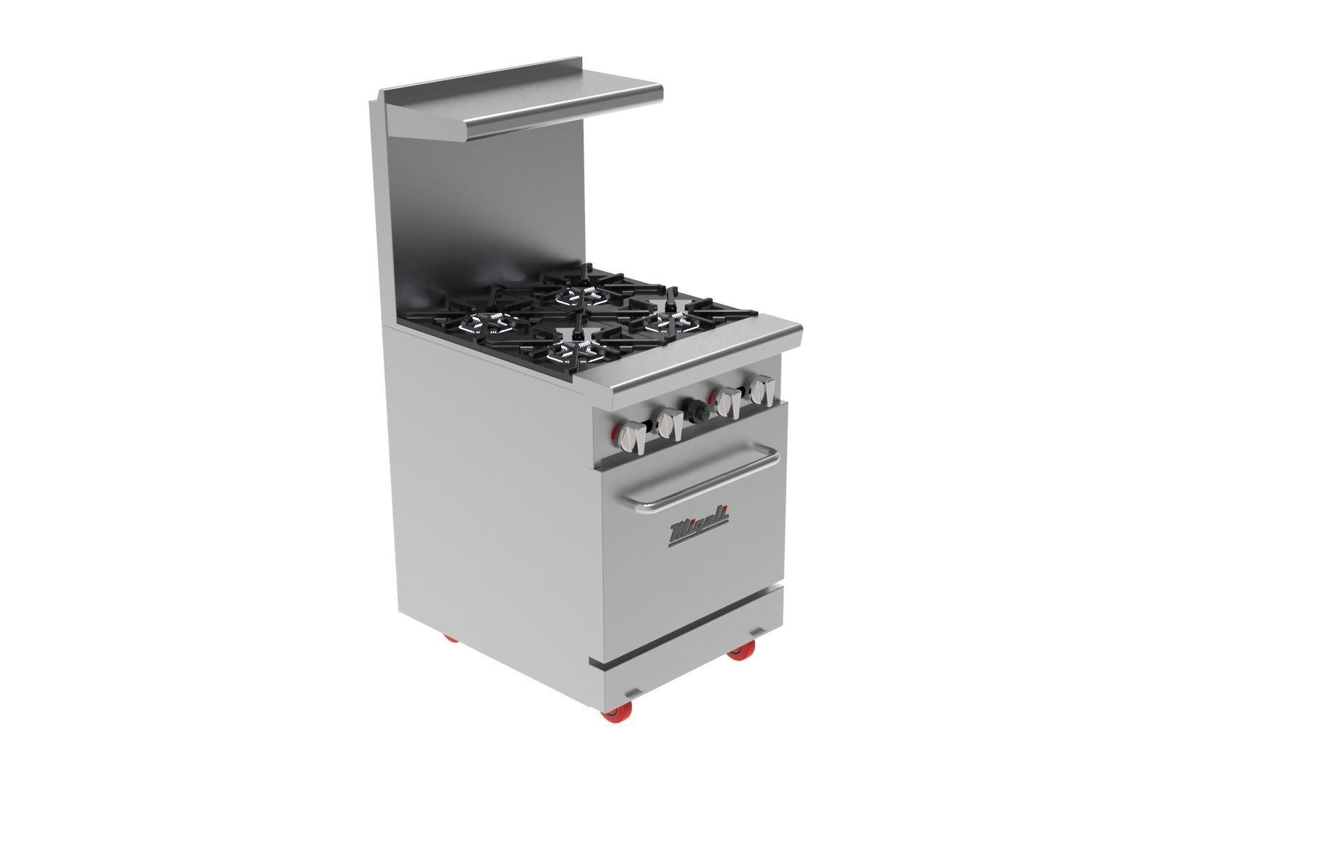 3D model 4 Burner Range Oven Natural Gas VR / AR / lowpoly CGTrader