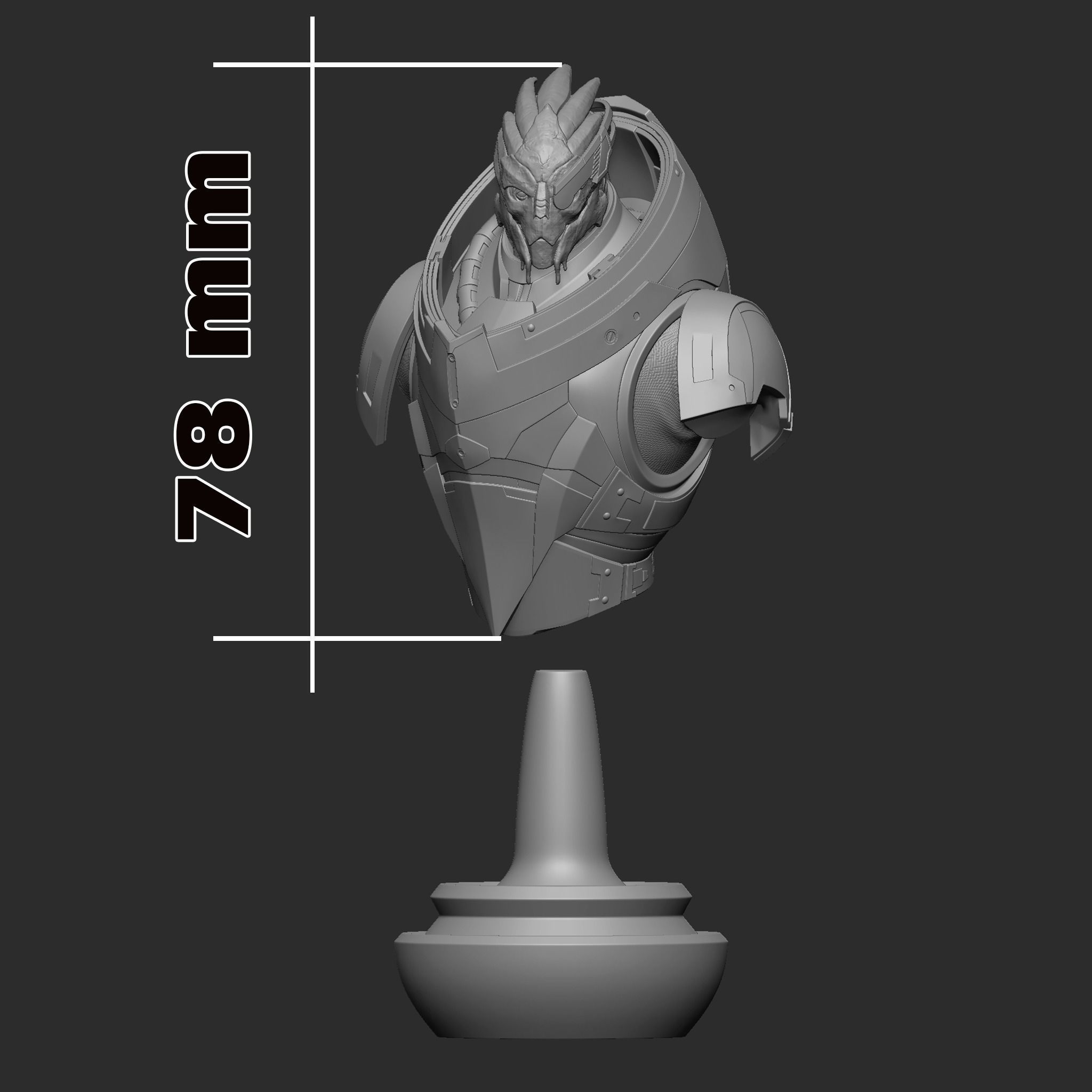BUST OF GARRUS VAKARIAN 3D model 3D printable | CGTrader