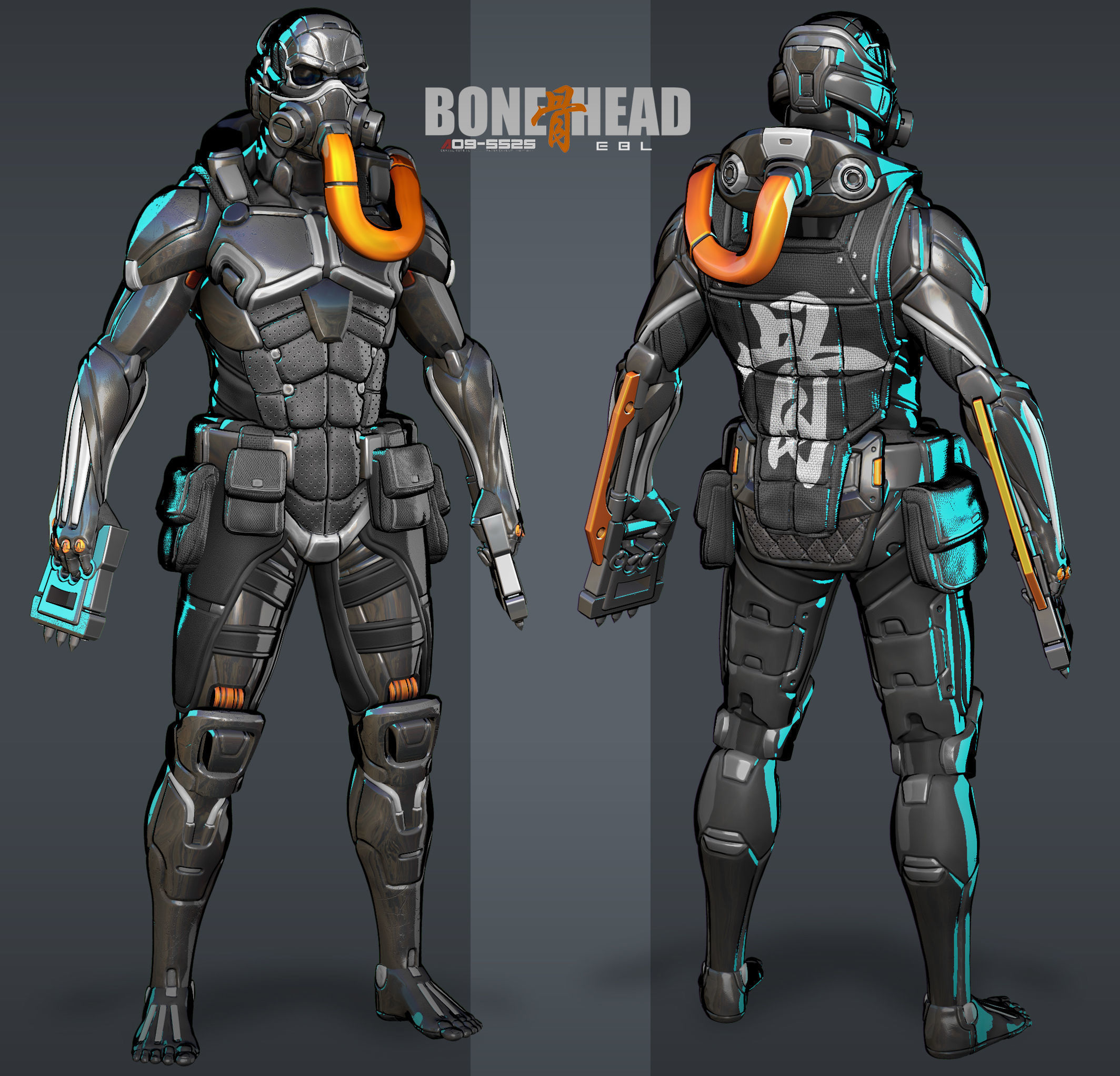 3D model Hard Surface Character Creation in Zbrush VR / AR / lowpoly