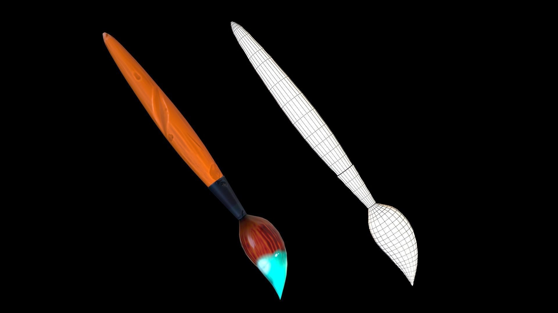 3D model stylized Paint Brush VR / AR / lowpoly CGTrader