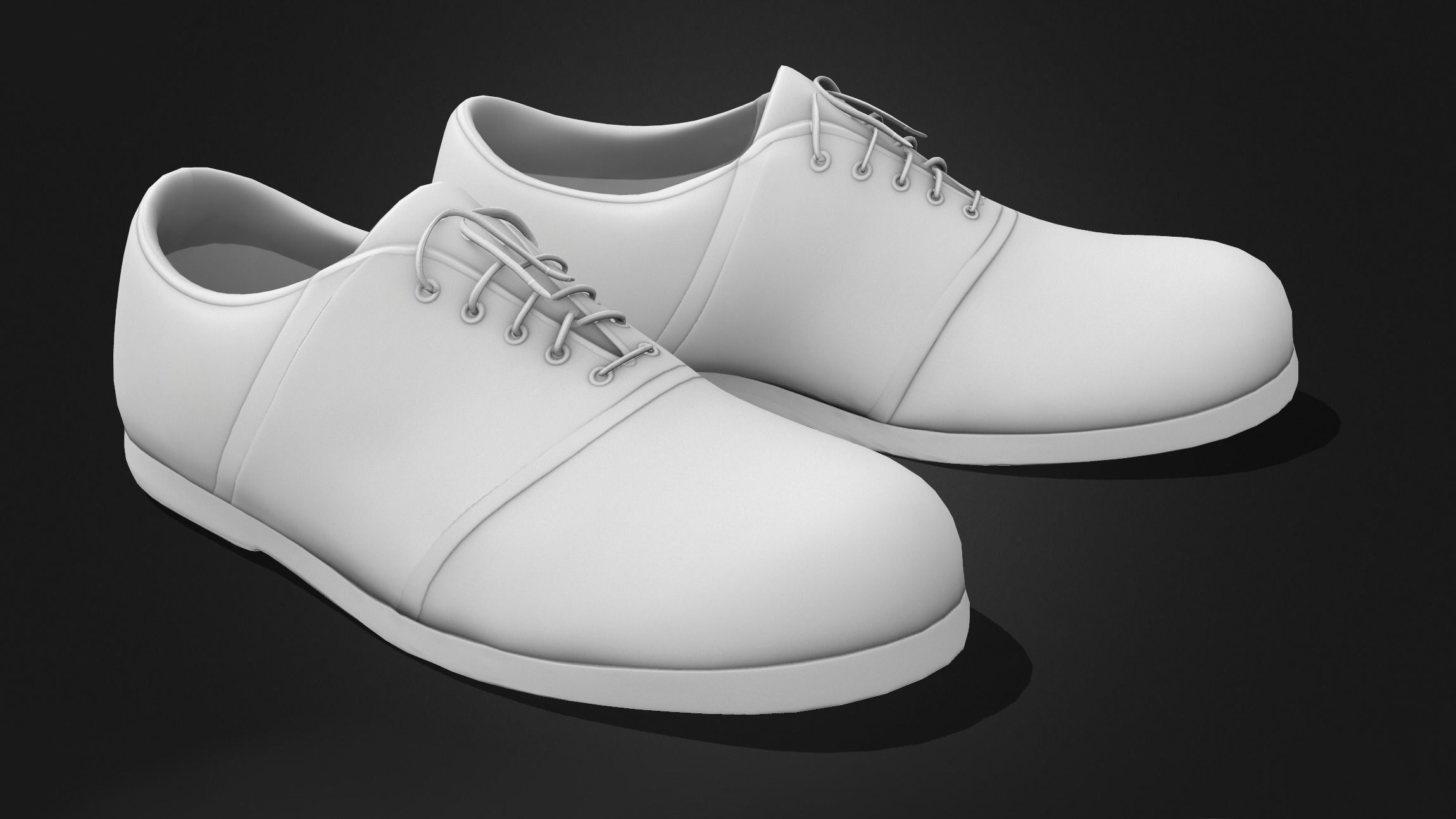 3D model Lace Up Black Uniform Shoes VR / AR / lowpoly CGTrader